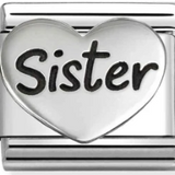 Nomination Classic Sterling Silver Sister Heart Charm