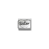 Nomination Classic Sterling Silver Sister Heart Charm
