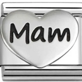 Nomination Classic Sterling Silver Mam Heart Charm