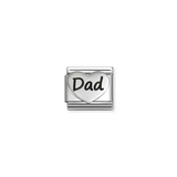 Nomination Classic Sterling Silver Dad Heart Charm