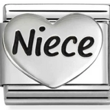 Nomination Classic Sterling Silver Niece Heart Charm