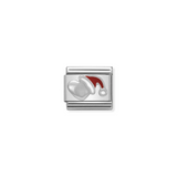 Nomination Classic Silver Enamel Christmas Santa Heart Charm