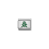 Nomination Classic Silver Enamel Christmas Tree Charm