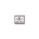 Nomination Classic Silver Enamel Christmas Gingerbread Man Charm