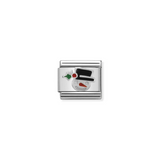 Nomination Classic Silver Enamel Christmas Snowman Charm