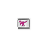 Nomination Classic Silver Enamel T-Rex Dinosaur Charm