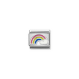 Nomination Classic Silver Enamel Rainbow Charm
