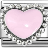 Nomination Classic Silver Enamel Pastel Pink Heart Charm