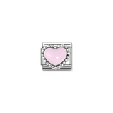 Nomination Classic Silver Enamel Pastel Pink Heart Charm