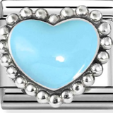 Nomination Classic Silver Enamel Pastel Blue Heart Charm