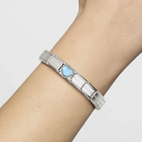 Nomination Classic Silver Enamel Pastel Blue Heart Charm
