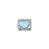 Nomination Classic Silver Enamel Pastel Blue Heart Charm