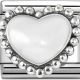Nomination Classic Silver Enamel White Heart Charm