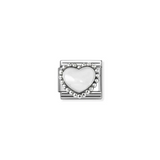 Nomination Classic Silver Enamel White Heart Charm