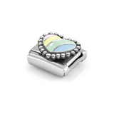 Nomination Classic Silver Enamel Pastel Rainbow Heart Charm