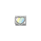 Nomination Classic Silver Enamel Pastel Rainbow Heart Charm