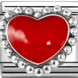Nomination Classic Silver Enamel Red Heart Charm