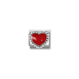 Nomination Classic Silver Enamel Red Heart Charm