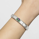 Nomination Classic Silver Enamel Purple Thistle Charm