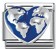 Nomination Classic Silver Enamel Love Travel World Heart Charm