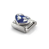 Nomination Classic Silver Enamel Love Travel World Heart Charm