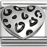 Nomination Classic Sterling Silver Leopard Heart Charm