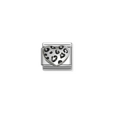 Nomination Classic Sterling Silver Leopard Heart Charm