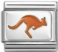 Nomination Classic Silver Enamel Brown Kangaroo Enamel Charm