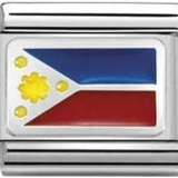 Nomination Classic Silver Enamel Philippines Flag Charm