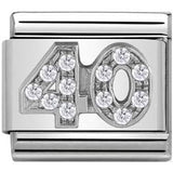 Nomination Classic Silver CZ Number Forty Charm