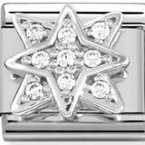Nomination Classic Silver CZ Wind Rose Charm