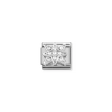 Nomination Classic Silver CZ Wind Rose Charm
