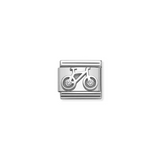 Nomination Classic Silver CZ Bike Charm