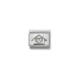 Nomination Classic Silver CZ Home Heart Charm