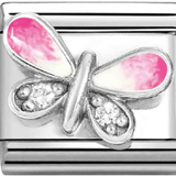 Nomination Classic CZ Enamel Pink Butterfly Charm