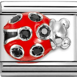 Nomination Classic CZ Enamel Red Ladybird Charm