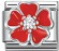 Nomination Classic CZ Enamel Red Flower Charm