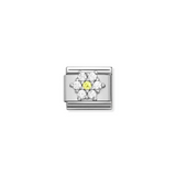 Nomination Classic CZ White Flower Charm