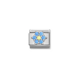 Nomination Classic CZ Blue Flower Charm