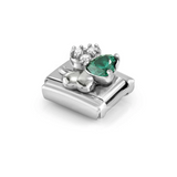 Nomination Classic CZ Green Clover Charm