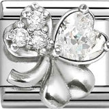 Nomination Classic CZ Clover Charm