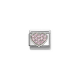 Nomination Classic CZ Pink Heart Charm