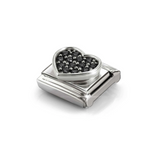 Nomination Classic CZ Black Heart Charm