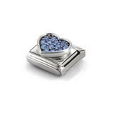 Nomination Classic CZ Light Blue Heart Charm