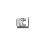 Nomination Classic CZ Crescent Moon Charm