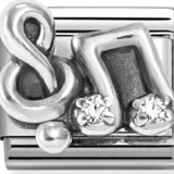 Nomination Classic CZ Treble Clef Music Note Charm