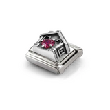 Nomination Classic CZ Red Pavé House with Heart Charm