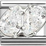 Nomination Classic CZ Luxe Pear Shape Duo Charm