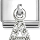 Nomination Classic Silver CZ Initial Drop Charm
