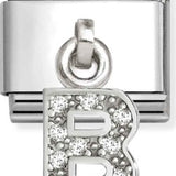Nomination Classic Silver CZ Initial Drop Charm